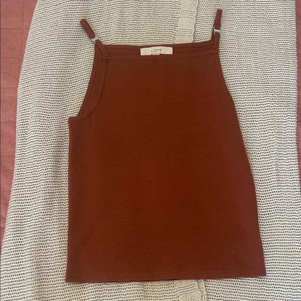 LOFT Women's Rust Sweater Tank